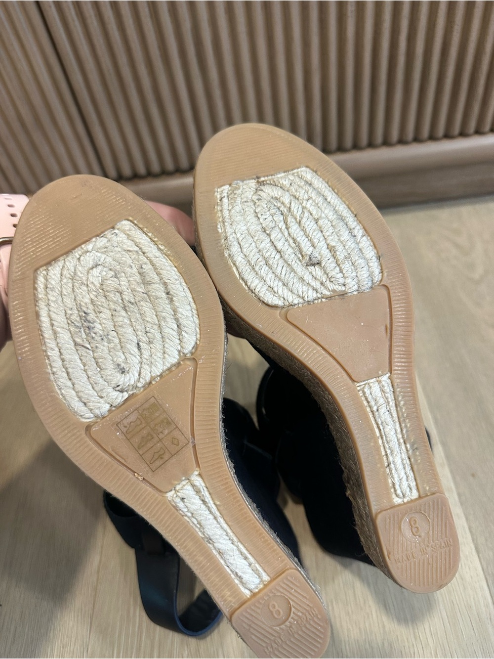 Tory Burch Black Canvas
Espadrille Wedge Sandals 8 - Picture 3 of 7